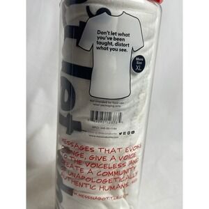 Mess In A Bottle Mens XL White Graphic T-Shirt Dont Let What Youve Been Taught